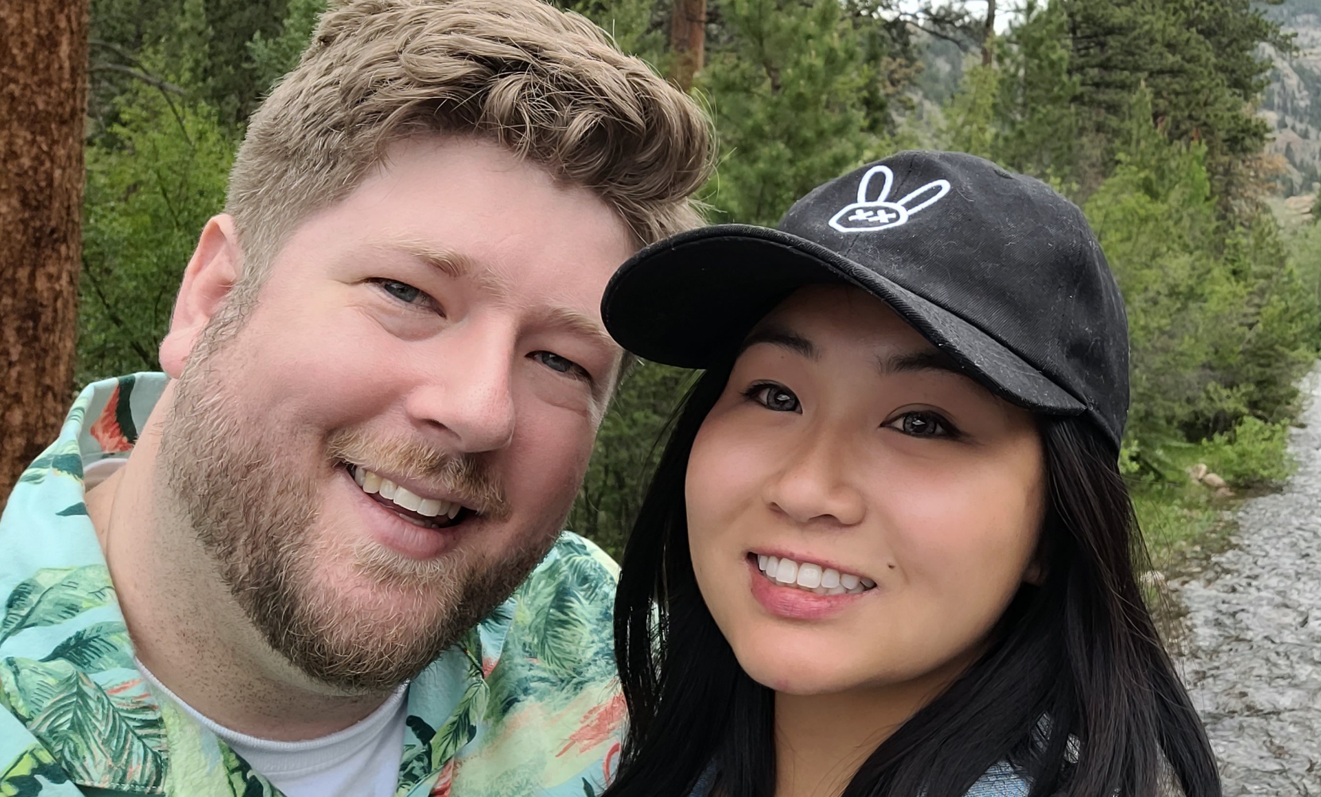 Hiking together in the mountains