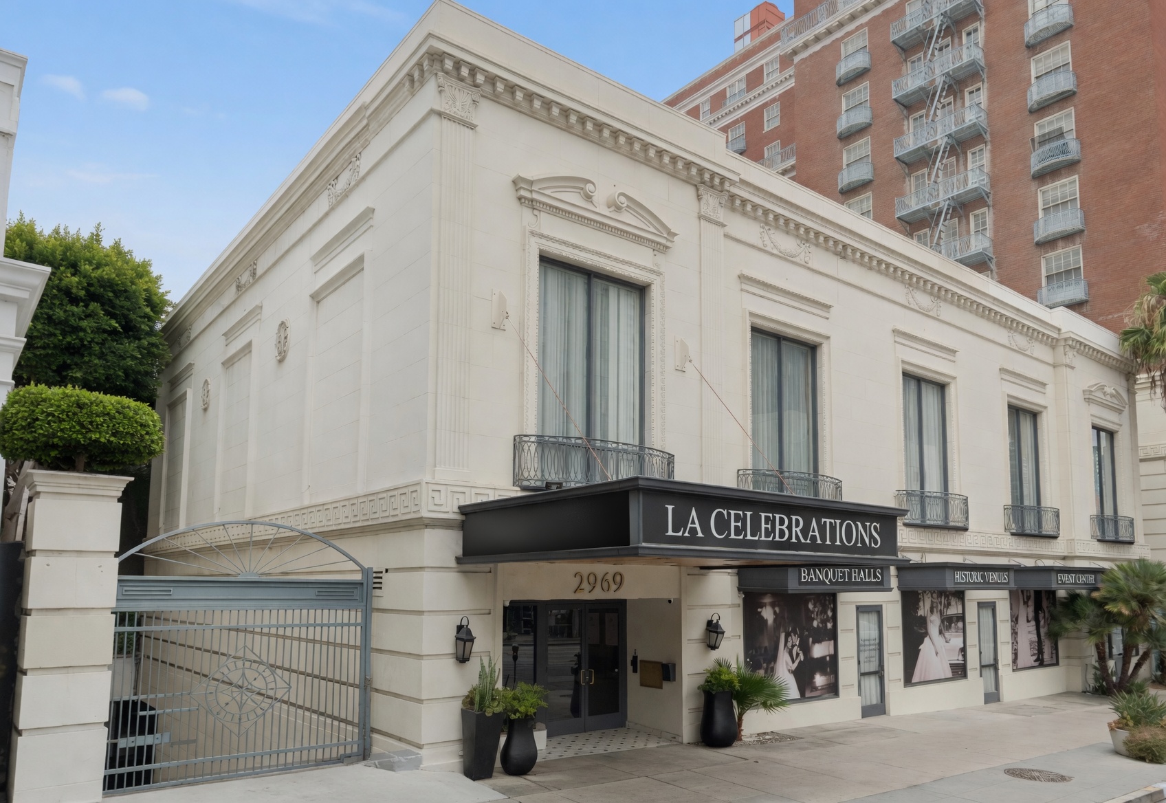 LA Celebrations venue exterior on Wilshire Blvd